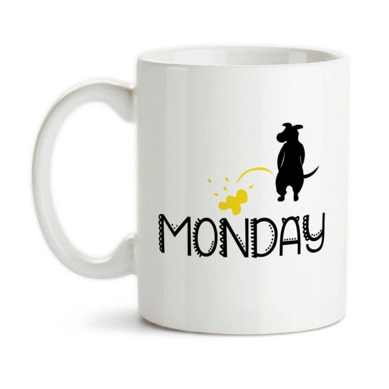 Pee on Monday Office Mugs Milk Wine Beer Cups Friend Gifts Coffee Cup Porcelain Mugs