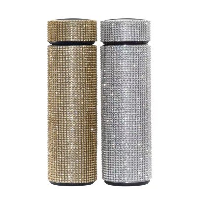 500ml Stainless Steel Thermos Bottles Vacuum Flasks Bling Diamond Drink Water Bottle Insulated Cup Travel for Girls Gift