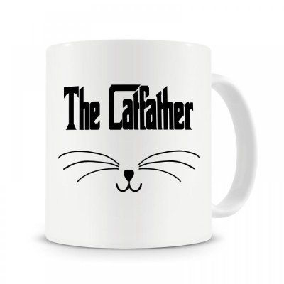 The Catfather Mug,Cat Lover Mug,Cat Owner,Gift for Cat Lover,Funny Coffee Mug Cup with Stirring Spoon