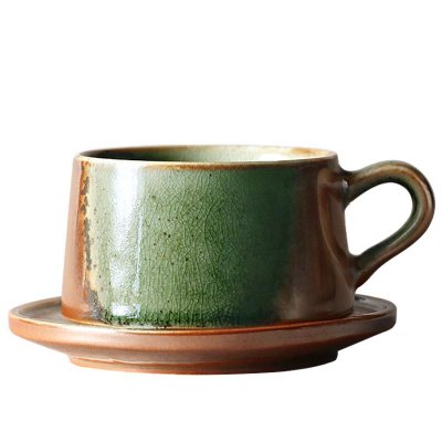 Luxury Reusable Coffee Cup Travel Porcelain Creative British Cups with Handle Red Tea Filizanka Do Kawy Creative Drinkware OO5BD